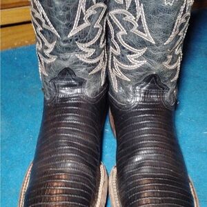 Men's Western Black and Gray Cowboy Boots